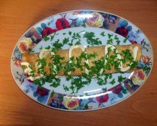 Вкусный омлет с начинкой по-французски