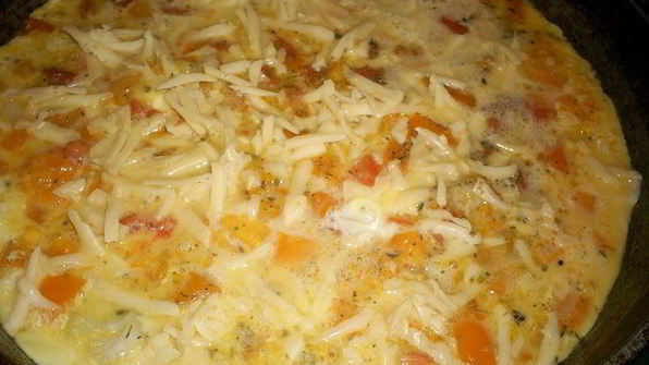 вкусный омлет с овощами сытный ужин