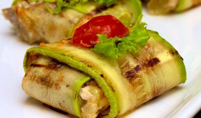 Овощная закуска с соусом пармеджано