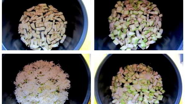 овощная закуска с соусом пармеджано