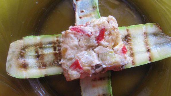 овощная закуска с соусом пармеджано