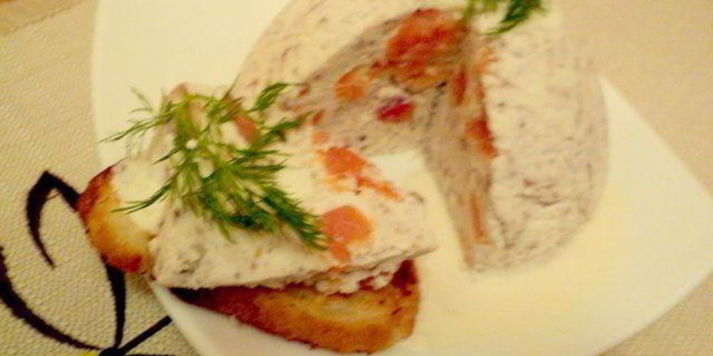 Рецепт паштета из слабосоленой семги под соусом