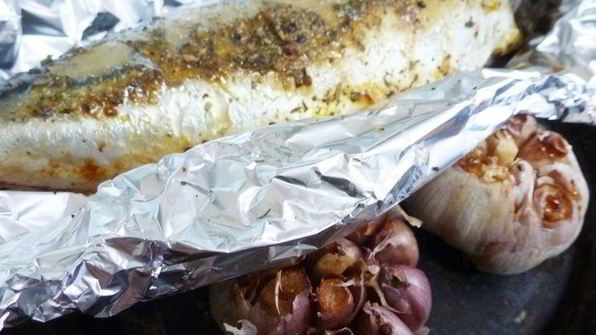 паштет из запеченной скумбрии с чесноком