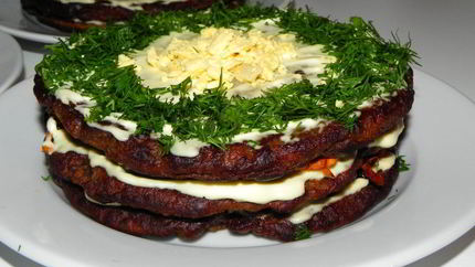 Печеночный тортик