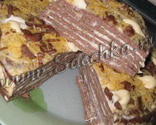 Торт из куриной печени