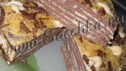 Торт из куриной печени