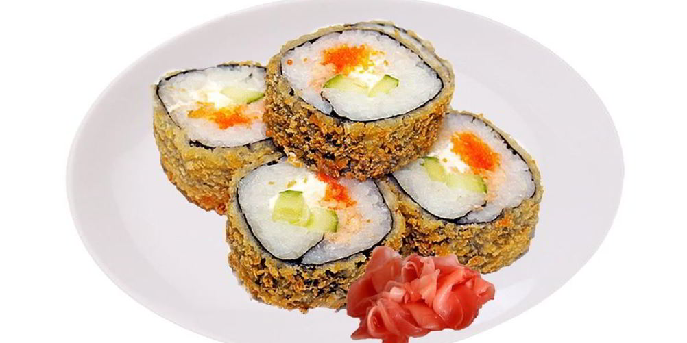 Рецепт горячих роллов с семгой и икрой