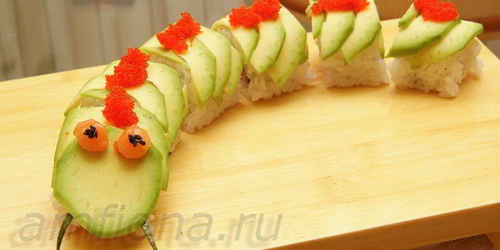 Рецепт ролла гусеница