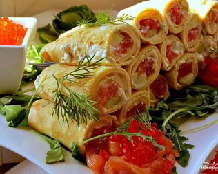 Роллы из омлета