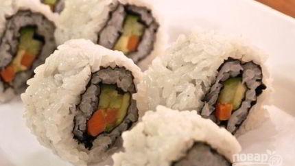 Роллы овощные