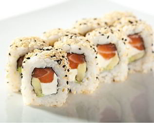 Роллы с авокадо и лососем