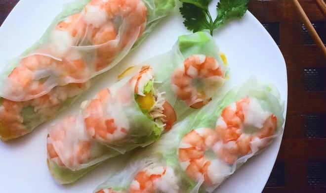 Спринг-роллы с креветками