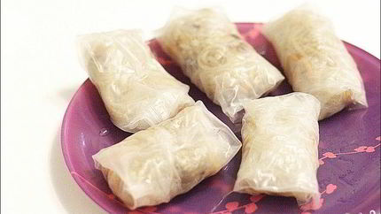 Спринг-роллы с куриным фаршем и грибами