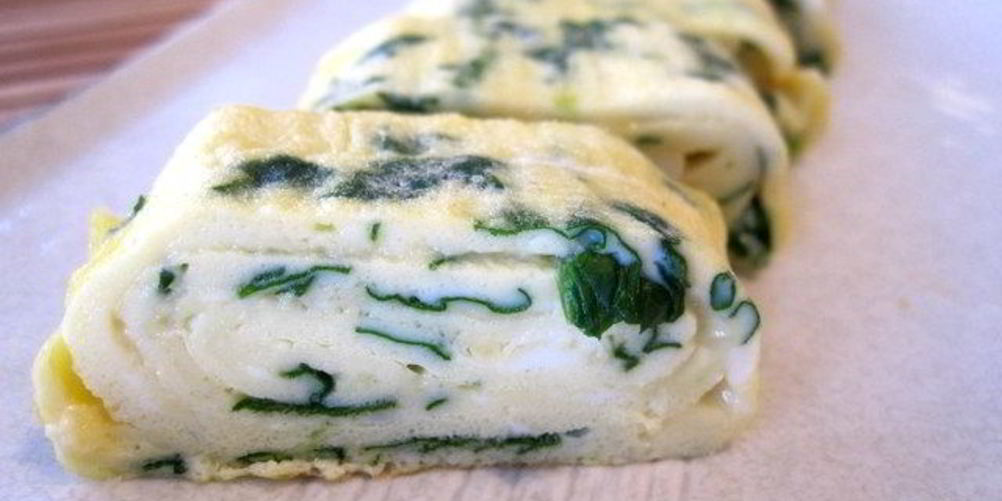 Рецепт яичного ролла на завтрак