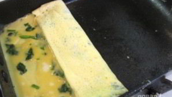 яичный ролл на завтрак