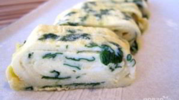 яичный ролл на завтрак