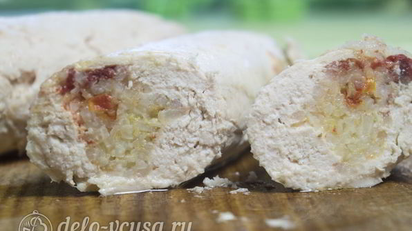 куриный рулет с рисом