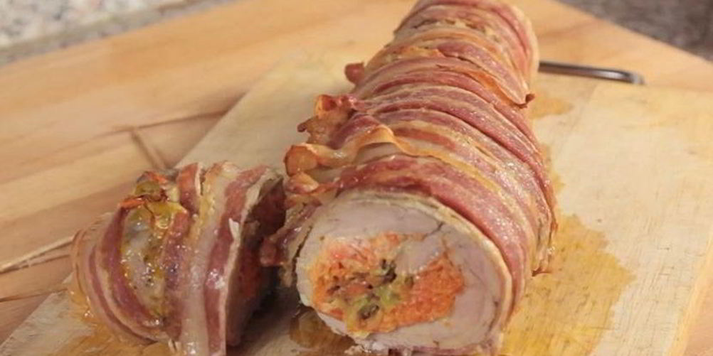 Рецепт мясного рулета с морковью