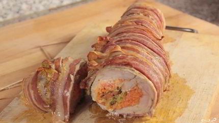 Мясной рулет с морковью