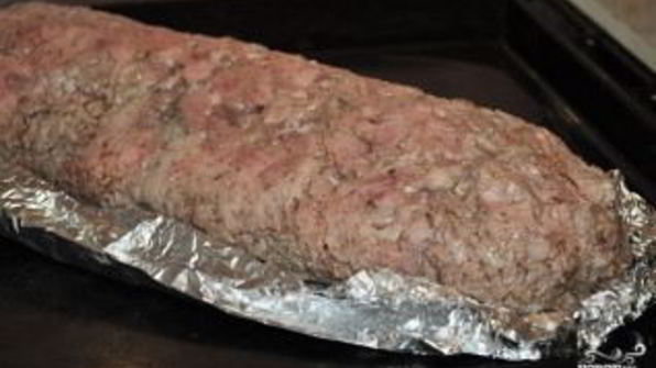 мясной рулет с рисом