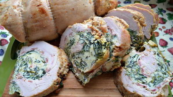 новогодний рулет из индейки