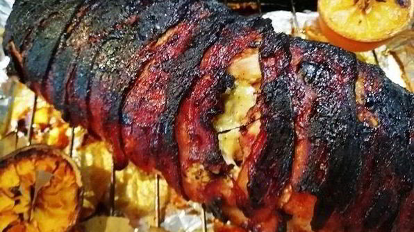 рулет из индейки с шампиньонами