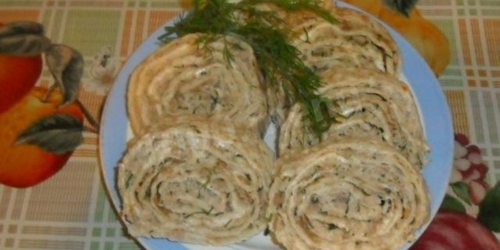 Рецепт рулета из лаваша с куриной начинкой