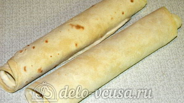 рулет из лаваша с творогом