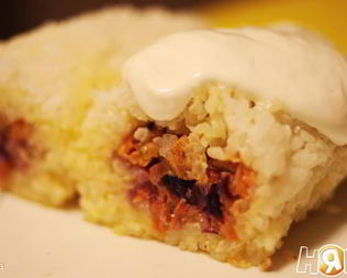 Рулет рисовый с овощами