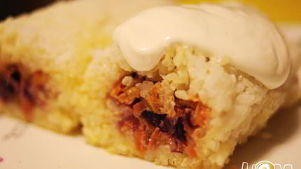 Рулет рисовый с овощами