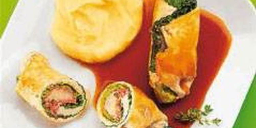 Рецепт рулетиков из индейки с савойской капустой и фаршем