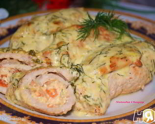 Рулетики из свинины с начинкой
