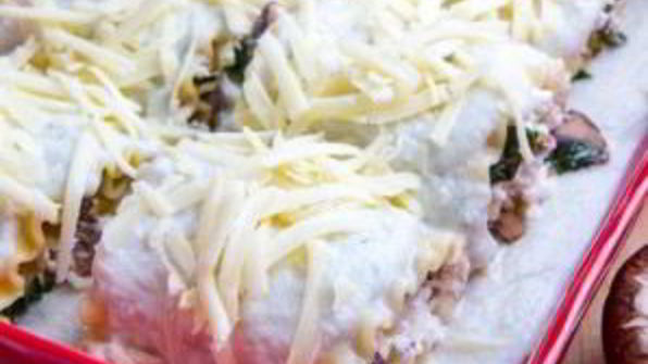 рулетики с грибами и сыром