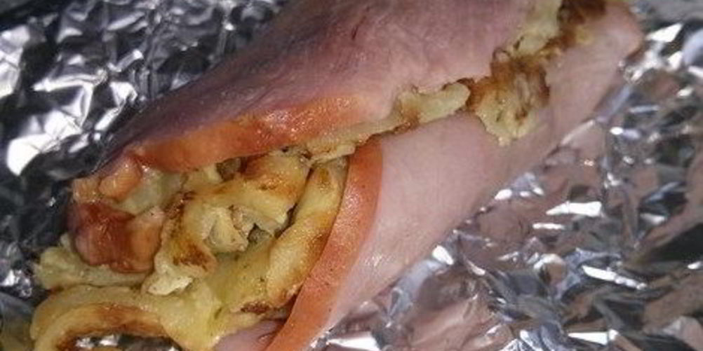 Рецепт рулетиков с ветчиной и картофельными блинчиками