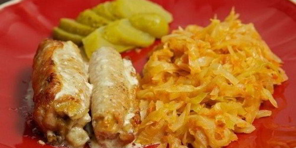 Рецепт рулетов из свинины с грибами