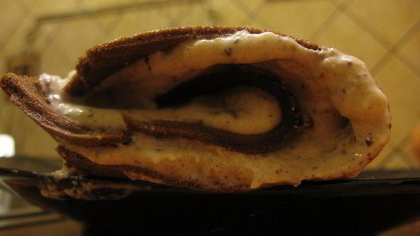 шоколадный рулет с бананами