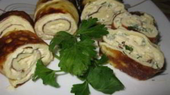 яичный рулет с сыром