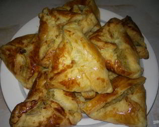 Самса из покупного слоеного теста