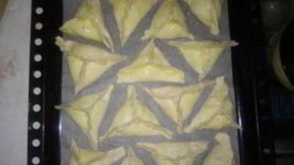 самса из покупного слоеного теста