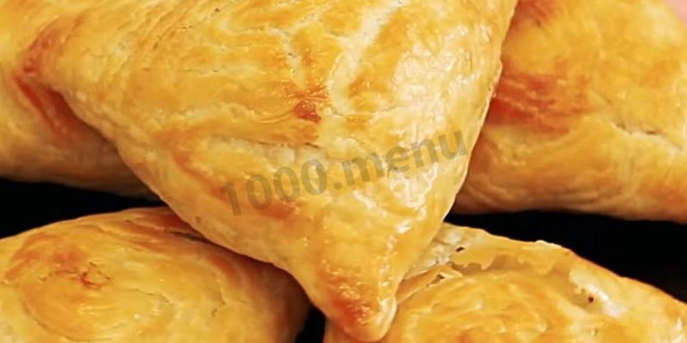 Рецепт самсы с фаршем из слоеного теста
