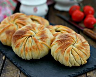 Самса с картошкой и фаршем