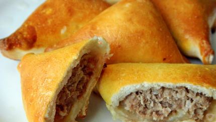 Самса с мясом и фасолью