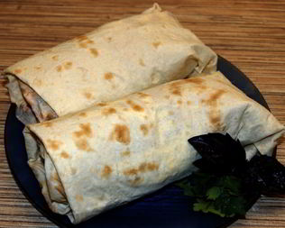 Шаурма с грибами и курицей