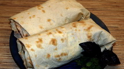 Шаурма с грибами и курицей