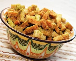 Сухарики в микроволновке