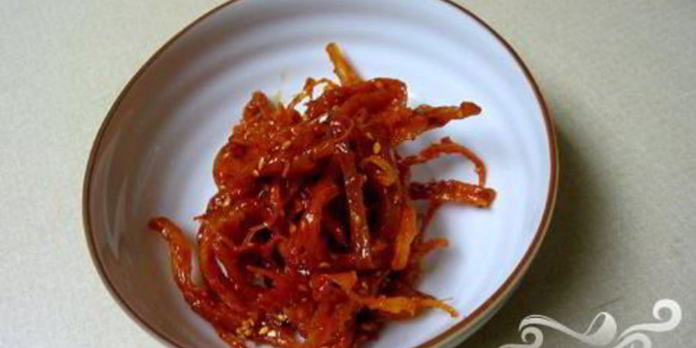 Рецепт сушеных кальмаров в соусе