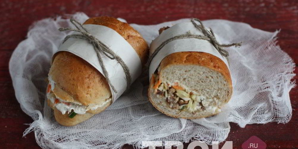 Рецепт сэндвича с мясом и капустой