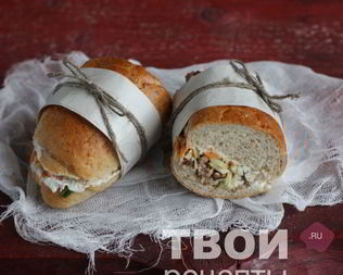 Сэндвич с мясом и капустой