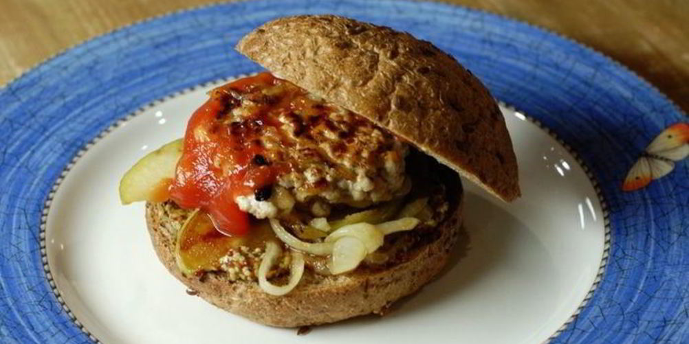 Рецепт сэндвичей со свиными котлетками и яблоками