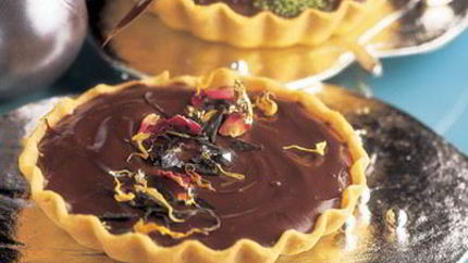 Шоколадные тарталетки с зеленым чаем